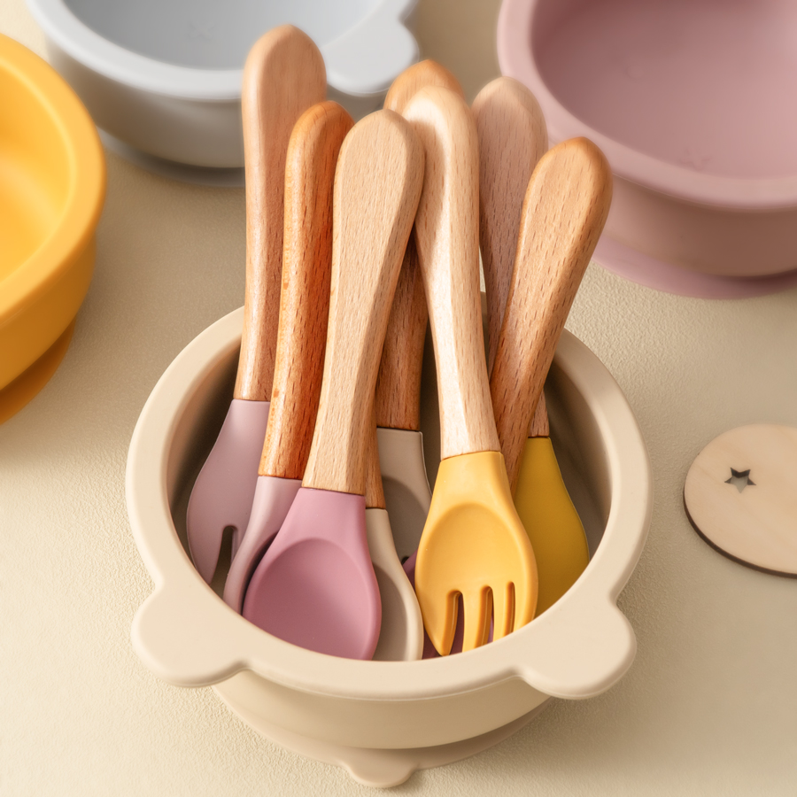 Baby Food Dispensing Spoon - Mamaplan silikonowa łyżka dla dziecka widelec