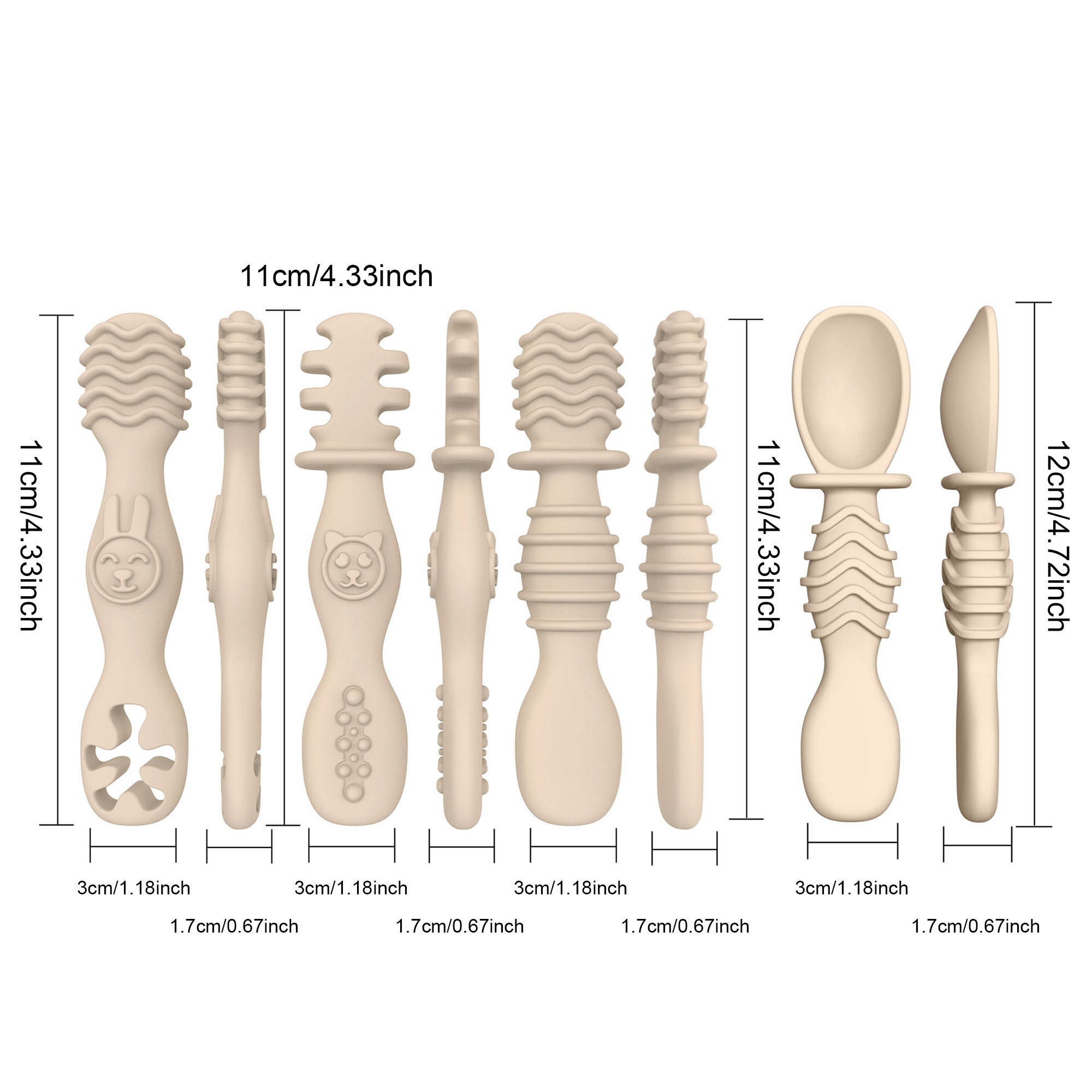 4 sztuki silikonowych łyżeczek – Baby Food For 6 Months recenzja i cena